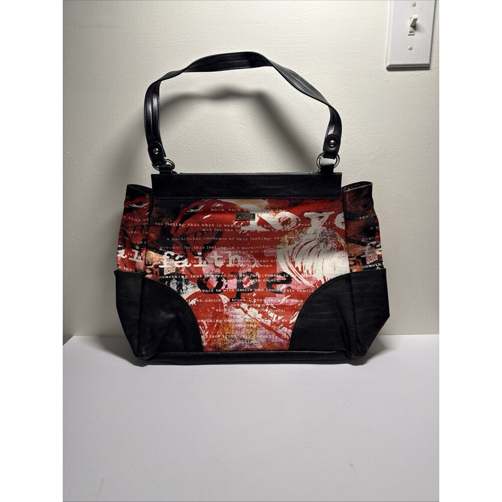 Miche Hope Red Black Handbag Purse Interchangeable Shell Base Bag Handles